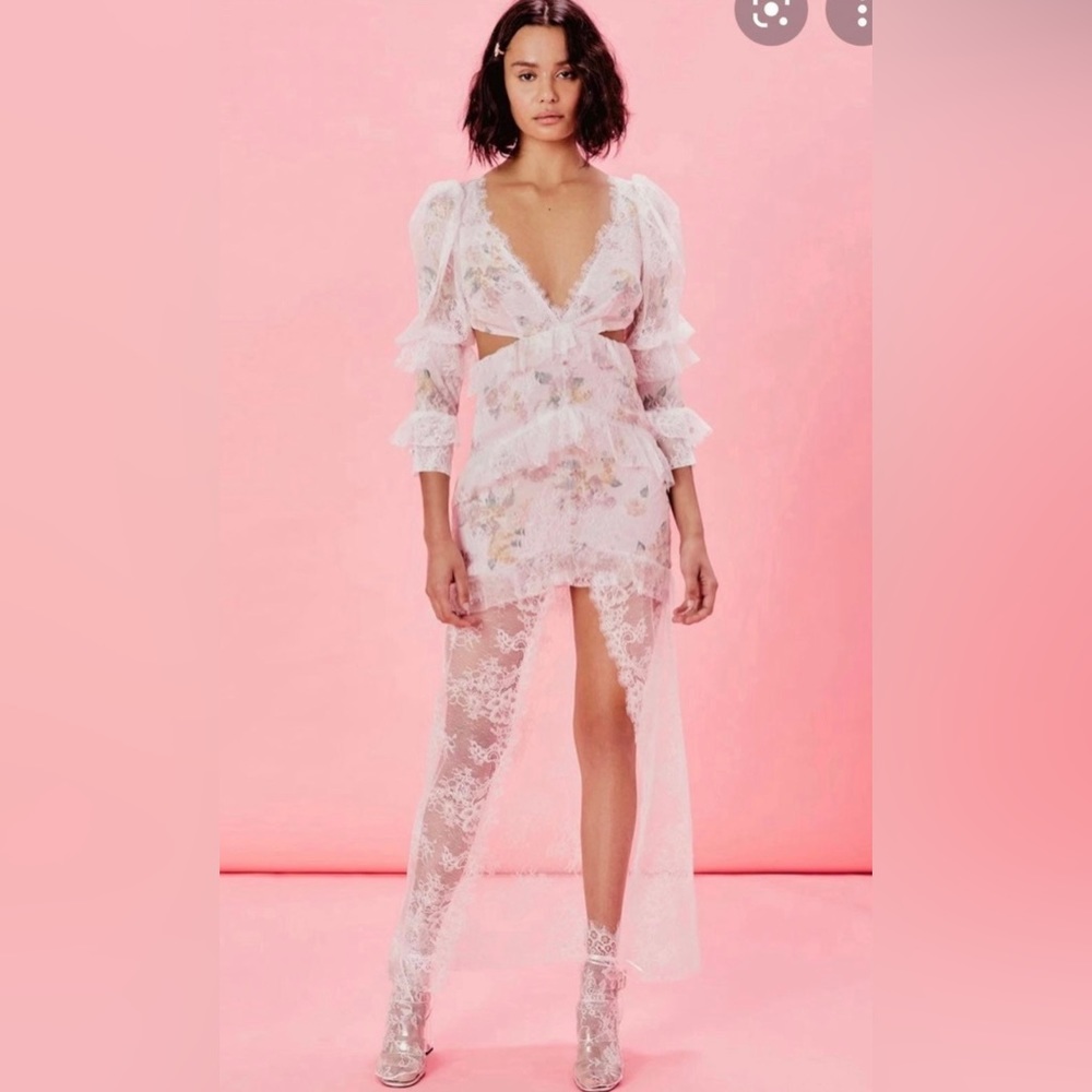 For Love and Lemons Pearl Pink Maxi Dress - XS